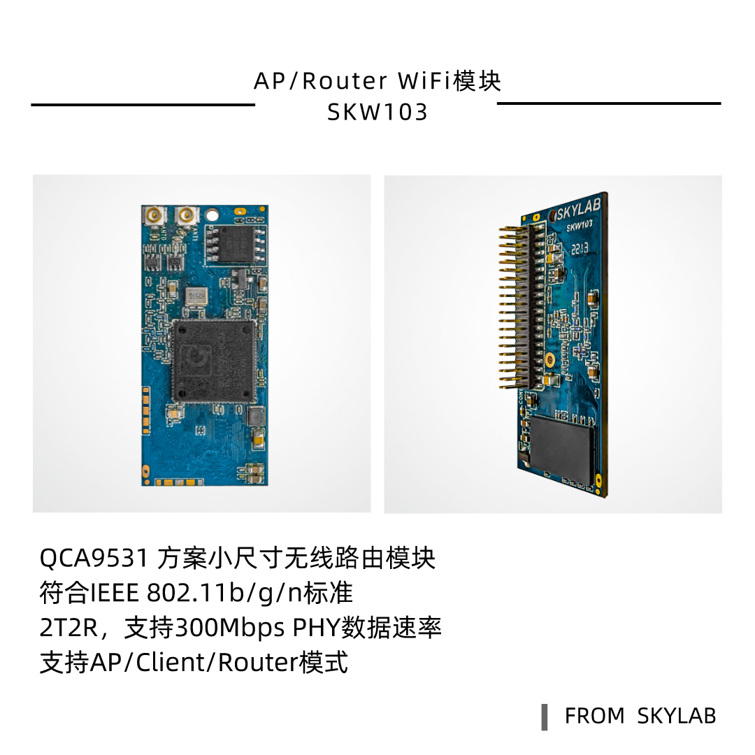 QCA9531模块，无线路由中继WiFi模块SKW103可以实现哪些功能？